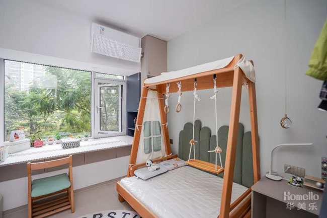 118㎡奶油風，自然優(yōu)雅的小清新橫廳設計，讓家呈現(xiàn)有趣的靈魂